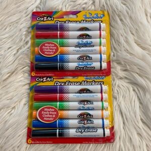 CraZArt Dre Erase Washable Markers two pack each pack comes with 6 markers